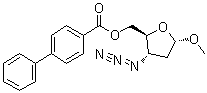 CAS # 149437-42-3, Methyl 3-azido-2,3-dideoxy-alpha-D-erythro-pentofuranoside 5-[1,1'-biphenyl]-4-carboxylate