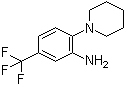 structure of CAS# 1496-40-8, 2-哌啶基-5-三氟甲基苯胺