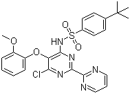 structure of CAS# 150727-06-3, N-[6-氯-5-(2-甲氧基苯氧基)[2,2'-二嘧啶]-4-基]-4-叔丁基苯磺酰胺