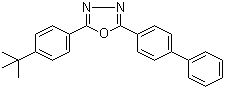 structure of CAS# 15082-28-7, 2-(4-tert-Butylphenyl)-5-(4-biphenyl)-1,3,4-oxadiazole