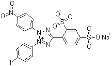 structure of CAS# 150849-52-8, 2-(4-碘苯)-3-(4-硝基苯)-5-(2,4-二磺基苯)-2H-四氮唑钠盐