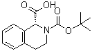 structure of CAS# 151004-96-5, (R)-2-(tert-Butoxycarbonyl)-1,2,3,4-tetrahydroisoquinoline-1-carboxylic acid