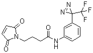 structure of CAS# 151077-62-2, 2,5-二氢-2,5-二氧代-N-[3-[3-(三氟甲基)-3H-双吖丙啶-3-基]苯基]-1H-吡咯-1-丁酰胺