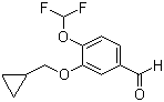 structure of CAS# 151103-09-2, 4-(Difluoromethoxy)-3-(cyclopropylmethoxy)benzaldehyde