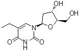 structure of CAS# 15176-29-1, 2'-Deoxy-5-ethyluridine