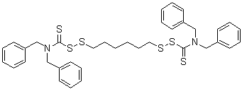 CAS 登录号：151900-44-6, 1,6-双(N,N-二苄基硫代氨基甲酰基二硫基)己烷