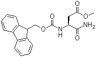 CAS # 152338-32-4, (S)-3-(9H-Fluoren-9-ylmethoxycarbonylamino)succinamic acid methyl ester, (S)-4-Amino-3-[[(9H-fluoren-9-ylmethoxy)carbonyl]amino]-4-oxobutanoic acid methyl ester