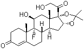 structure of CAS# 1524-86-3, 9-Fluoro-16a,17-(isopropylidenedioxy)corticosterone