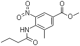 structure of CAS# 152628-01-8, Methyl 4-(butyrylamino)-3-methyl-5-nitrobenzoate