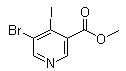 structure of CAS# 1529795-01-4, 5-溴-4-碘-3-吡啶羧酸甲酯