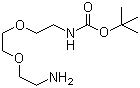 structure of CAS# 153086-78-3, 2-(2-(2-氨基乙氧基)乙氧基)乙基氨基甲酸叔丁酯