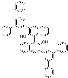 CAS 登录号：1539285-81-8, (1R)-3,3'-二([1,1':3',1''-三联苯]-5'-基)-[1,1'-联萘]-2,2'-二醇