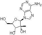 structure of CAS# 15397-12-3, 2'-C-甲基腺苷