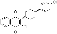CAS 登录号：153977-22-1, 反式-2-氯-3-[4-(4-氯苯基)环己基]-1,4-萘二酮