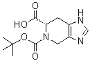 structure of CAS# 153982-44-6, (S)-1,4,6,7-四氢-5H-咪唑并[4,5-c]吡啶-5,6-二甲酸 5-叔丁基酯