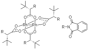 structure of CAS# 154090-43-4, 四[N-邻苯二甲酰基-(S)-叔亮氨酸]二铑