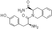 CAS # 154265-38-0, (3R)-2-[(2S)-2-Amino-3-(4-hydroxyphenyl)-1-oxopropyl]-1,2,3,4-tetrahydro-3-isoquinolinecarboxamide