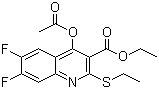 structure of CAS# 154330-68-4, 4-乙酰氧基-6,7-二氟-2-乙硫基喹啉-3-羧酸乙酯