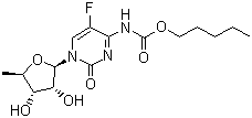 CAS 登录号：154361-50-9 (158798-73-3), 卡培他滨, 5-脱氧-5-氟-N-[(戊氧基)羰基]-胞嘧啶核苷, 5-脱氧-5-氟-N-[(戊氧基)羰基]-胞嘧啶核甙