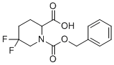 structure of CAS# 1543789-74-7, 1-((苄氧基)羰基)-5,5-二氟哌啶-2-羧酸