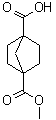 structure of CAS# 15448-77-8, 4-(Methoxycarbonyl)bicyclo[2.2.1]heptane-1-carboxylic acid