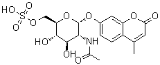 CAS 登录号：154639-35-7, 7-[[2-(乙酰氨基)-2-脱氧-6-O-磺基-alpha-D-吡喃葡萄糖基]氧基]-4-甲基-2H-1-苯并吡喃-2-酮