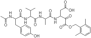 structure of CAS# 154674-81-4, 乙酰基-酪氨酰-缬氨酰-丙氨酰-天冬氨酰-2,6-二甲基苄氧基甲酮