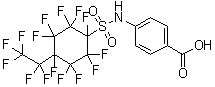 CAS # 1547-17-7, 4-[[[1,2,2,3,3,4,5,5,6,6-Decafluoro-4-(1,1,2,2,2-pentafluoroethyl)cyclohexyl]sulfonyl]amino]benzoic acid