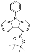 structure of CAS# 1547492-13-6, 9-Phenyl-4-(4,4,5,5-tetramethyl-1,3,2-dioxaborolan-2-yl)-9H-carbazole