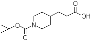 structure of CAS# 154775-43-6, 1-Boc-piperidine-4-propanoic acid