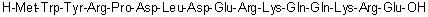 CAS # 154938-34-8, L-Methionyl-L-tryptophyl-L-tyrosyl-L-arginyl-L-prolyl-L-alpha-aspartyl-L-leucyl-L-alpha-aspartyl-L-alpha-glutamyl-L-arginyl-L-lysyl-L-glutaminyl-L-glutaminyl-L-lysyl-L-arginyl-L-glutamic acid