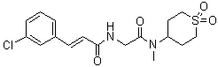 CAS 登录号：1550008-55-3, (2E)-3-(3-氯苯基)-N-[2-[甲基(四氢-1,1-二氧代-2H-噻喃-4-基)氨基]-2-氧代乙基]-2-丙烯酰胺