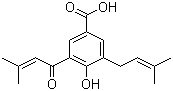 CAS # 155051-85-7, 4-Hydroxy-3-(3-methyl-2-butenoyl)-5-(3-methyl-2-butenyl)benzoic acid