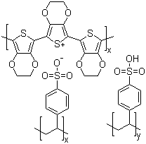 structure of CAS# 155090-83-8, 聚(3,4-亚乙二氧基噻吩)-聚(苯乙烯磺酸)