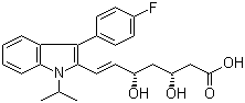 CAS 登录号：155229-75-7, (3R,5S,6E)-7-[3-(4-氟苯基)-1-(1-甲基乙基)-1H-吲哚-2-基]-3,5-二羟基-6-庚烯酸
