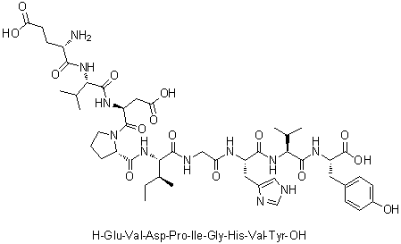 CAS # 155280-19-6, L-alpha-Glutamyl-L-valyl-L-alpha-aspartyl-L-prolyl-L-isoleucylglycyl-L-histidyl-L-valyl-L-tyrosine