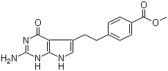 structure of CAS# 155405-80-4, 4-[2-(2-氨基-4,7-二氢-4-氧-1H-吡咯[2,3-d]嘧啶-5-基)乙基]苯甲酸甲酯