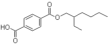 structure of CAS# 155603-50-2, 1,4-Benzenedicarboxylic acid 1-(2-ethylhexyl) ester