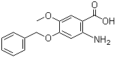 CAS # 155666-33-4, 2-Amino-5-methoxy-4-(phenylmethoxy)-benzoic acid, 4-Benzyloxy-5-methoxyanthranilic acid