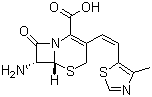 structure of CAS# 155723-02-7, (6R,7R)-7-氨基-3-[(1Z)-2-(4-甲基-5-噻唑基)乙烯基]-8-氧代-5-硫杂-1-氮杂双环[4.2.0]辛-2-烯-2-羧酸
