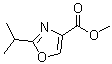 structure of CAS# 155884-24-5, Methyl 2-isopropyl-4-oxazolecarboxylate