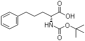 structure of CAS# 156130-68-6, (R)-2-叔丁氧羰基氨基-5-苯戊酸