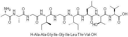 CAS 登录号：156251-11-5, L-丙氨酰-L-丙氨酰甘氨酰-L-异亮氨酰甘氨酰-L-异亮氨酰-L-亮氨酰-L-苏氨酰-L-缬氨酸