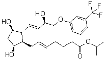 CAS # 1563176-59-9, 5,6-trans-Travoprost, (5E)-7-[(1R,2R,3R,5S)-3,5-Dihydroxy-2-[(1E,3R)-3-hydroxy-4-[3-(trifluoromethyl)phenoxy]-1-buten-1-yl]cyclopentyl]-5-heptenoic acid 1-methylethyl ester