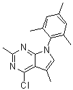 structure of CAS# 157286-81-2, 4-氯-2,5-二甲基-7-(2,4,6-三甲基苯基)-7H-吡咯并[2,3-d]嘧啶