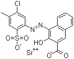 CAS 登录号：15782-05-5, 颜料红 48:3, 4-[(5-氯-4-甲基-2-磺酰苯基)偶氮]-3-羟基-2-萘甲酸锶