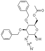 CAS 登录号：157896-03-2, 2-叠氮基-2-脱氧-3,4-二-O-苄基-beta-D-吡喃葡萄糖 6-乙酸酯