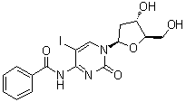 structure of CAS# 158042-39-8, N-Benzoyl-2'-deoxy-5-iodocytidine