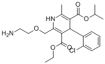 CAS # 158151-92-9, 3-Ethyl 5-isopropyl 2-((2-aminoethoxy)methyl)-4-(2-chlorophenyl)-6-methyl-1,4-dihydropyridine-3,5-dicarboxylate