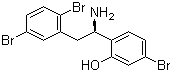 structure of CAS# 1585969-24-9, 2-[(1R)-1-氨基-2-(2,5-二溴苯基)乙基]-5-溴苯酚